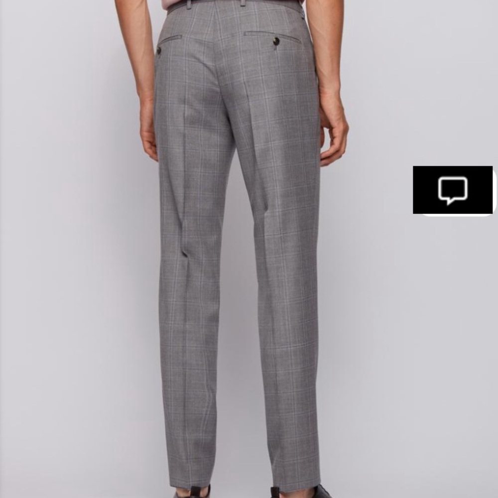 Hugo Boss Slim-fit suit in checked virgin wool - Picture 5 of 13